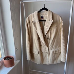 Rowing Blazers Beige Corduroy Blazer with Gold Buttons